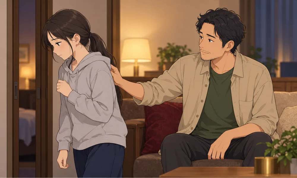 数年前、肩に手を置く夫から、子ども部屋のほうへ離れる妻